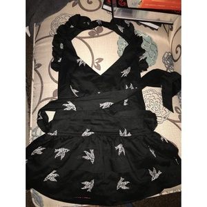 ANTHROPOLOGIE Girls From Savoy Bird Halter Top EUC